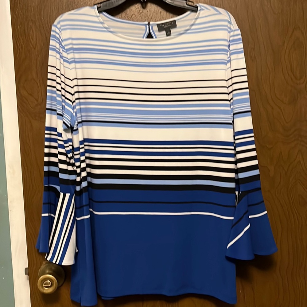The Limited blue and white striped blouse size L